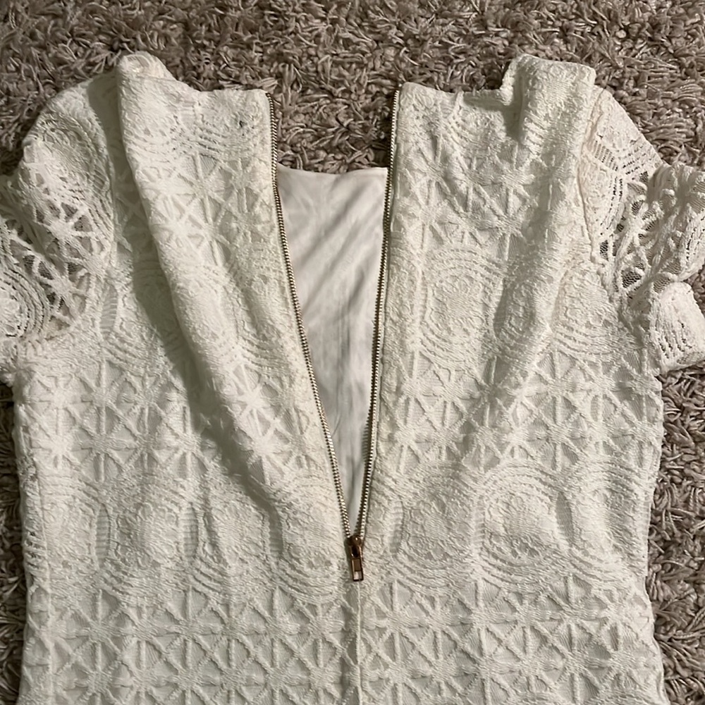 Lulu’s Love You For Eternity White Lace Shift Dress - Picture 5 of 5